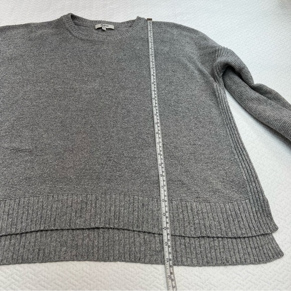 𝅺madewell Grey Long Sleeve Texturework Crewneck Sweater Size L - Picture 10 of 11